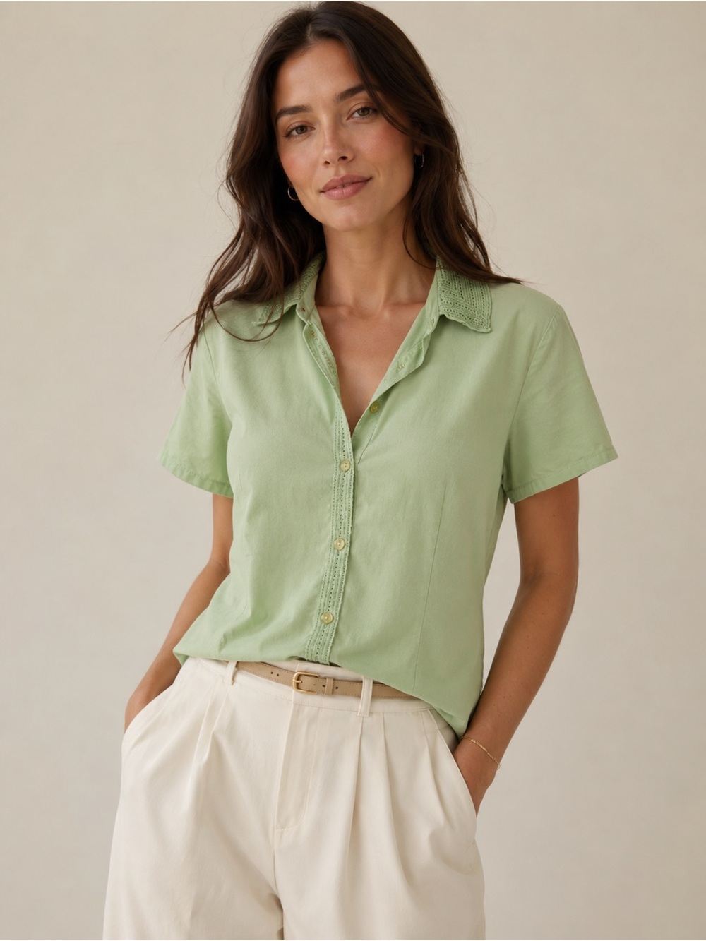 Vintage Anna and Frank 100% Silk Blouse Size Medium